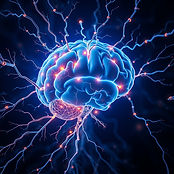 Brain neurons firing